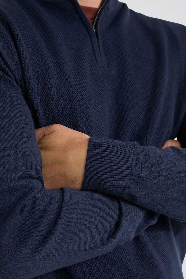 McGregor Half Zip Trui Merino Blend Navy - Foto 4
