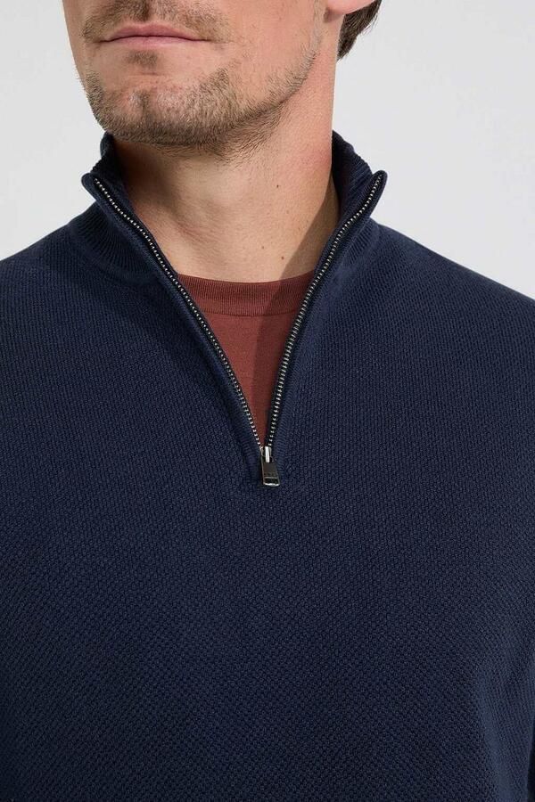 McGregor Half Zip Trui Merino Blend Navy - Foto 5