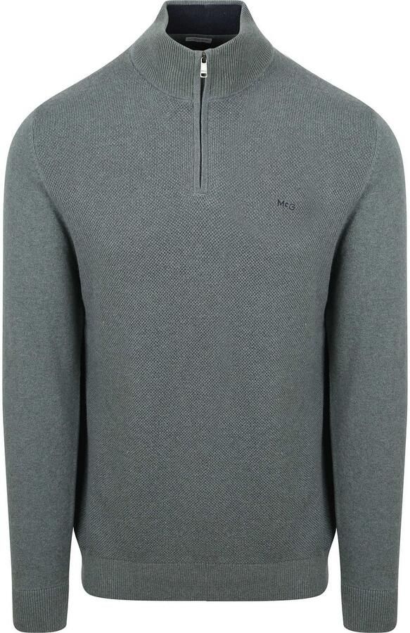 McGregor Half Zip Trui Merino Blend Structure Groen