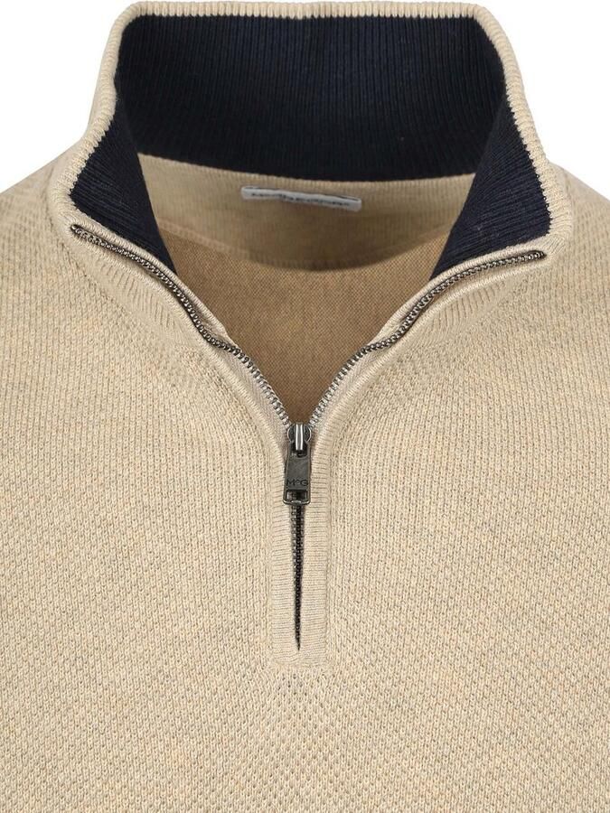 McGregor Half Zip Trui Merino Blend Structure Sand - Foto 3