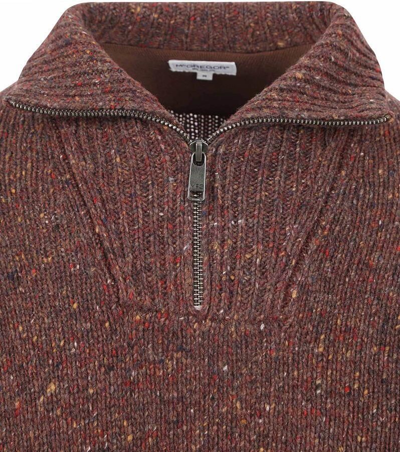 McGregor Half Zip Trui Merinowol Bruin - Foto 2