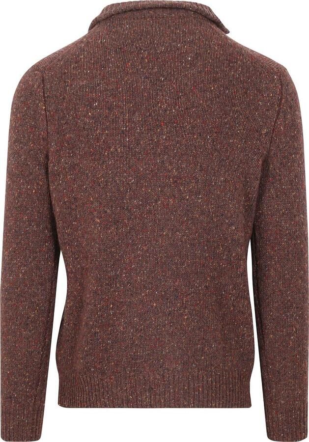 McGregor Half Zip Trui Merinowol Bruin - Foto 4