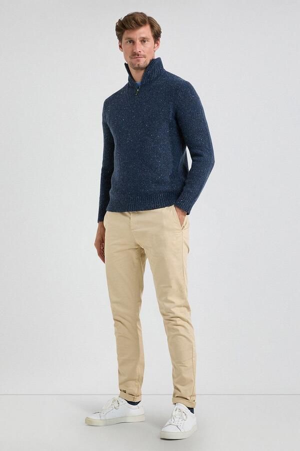 McGregor Half Zip Trui Merinowol Navy - Foto 4