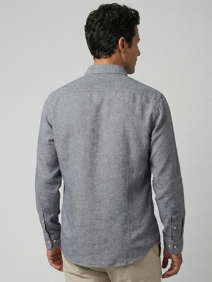 McGregor Overhemd Cotton Linen Navy - Foto 2