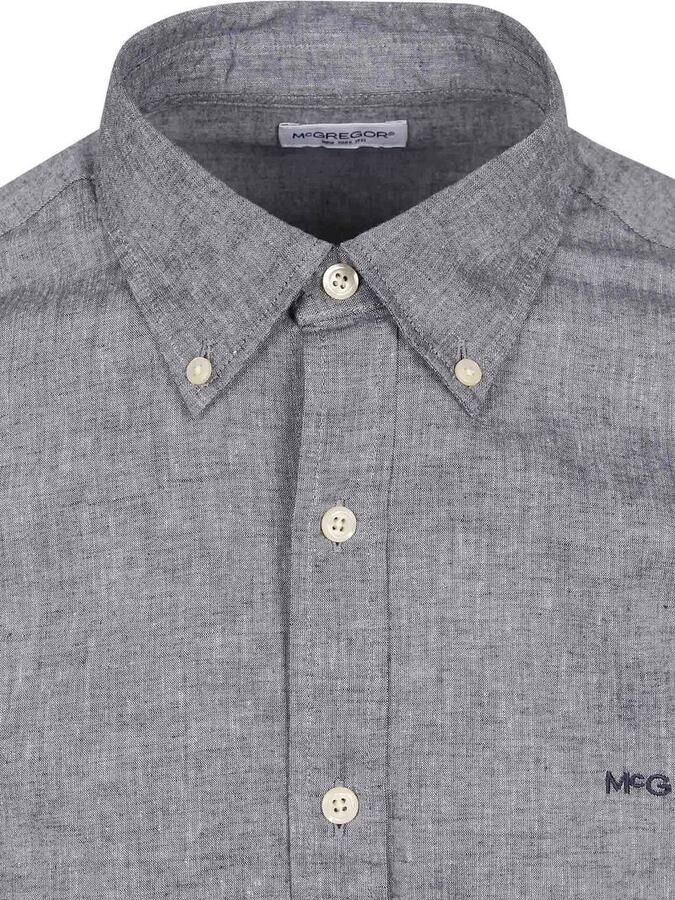 McGregor Overhemd Cotton Linen Navy - Foto 3