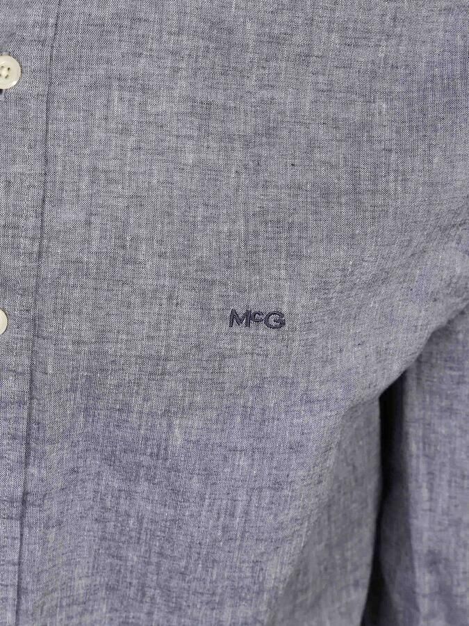 McGregor Overhemd Cotton Linen Navy - Foto 4