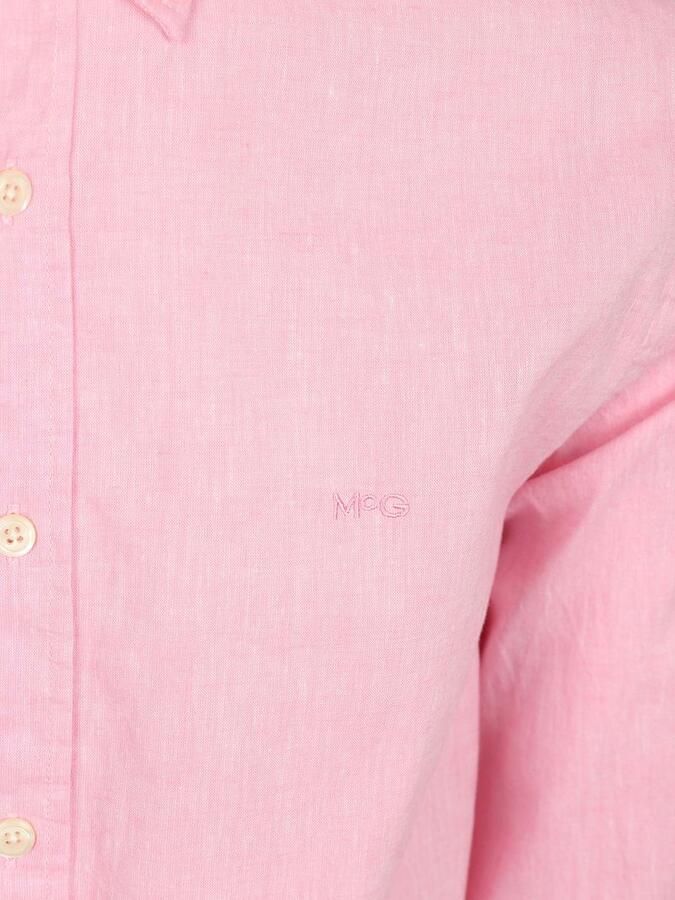 McGregor Overhemd Cotton Linen Roze - Foto 3