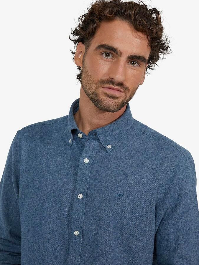McGregor Overhemd Flanel Melange Blauw - Foto 2