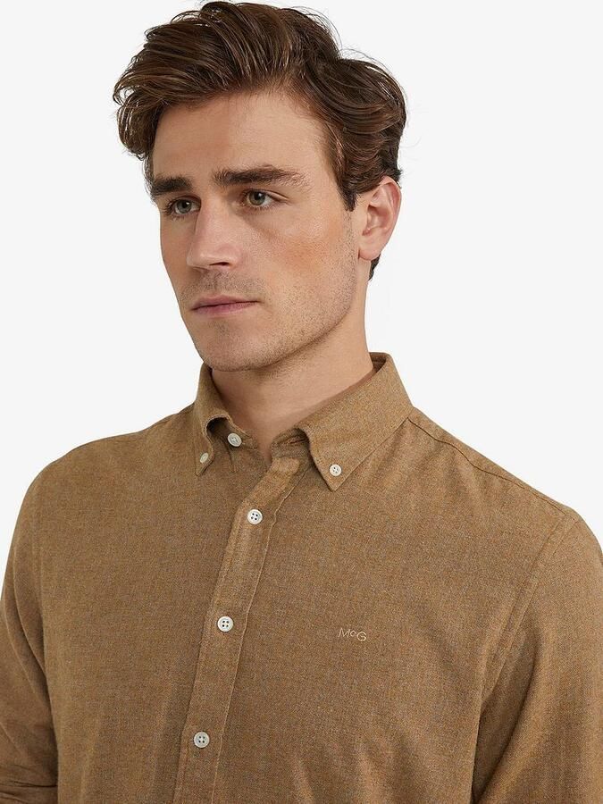 McGregor Overhemd Flanel Melange Camel - Foto 2