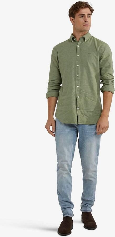 McGregor Overhemd Flanel Melange Sage Groen - Foto 4