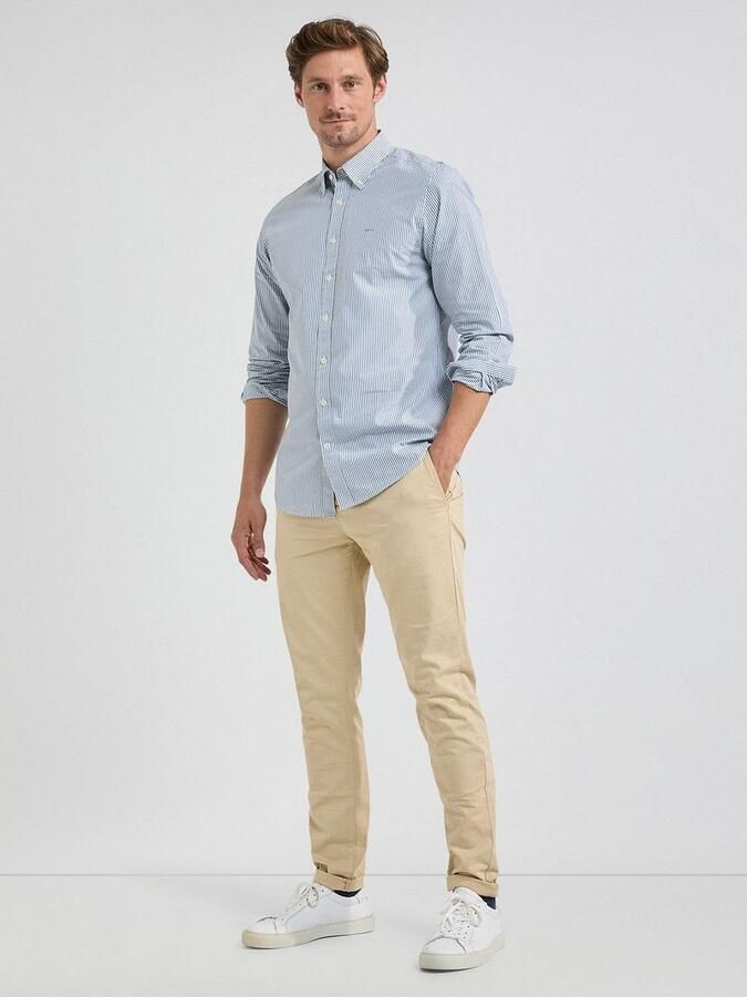 McGregor Overhemd Poplin Streep Blauw - Foto 2