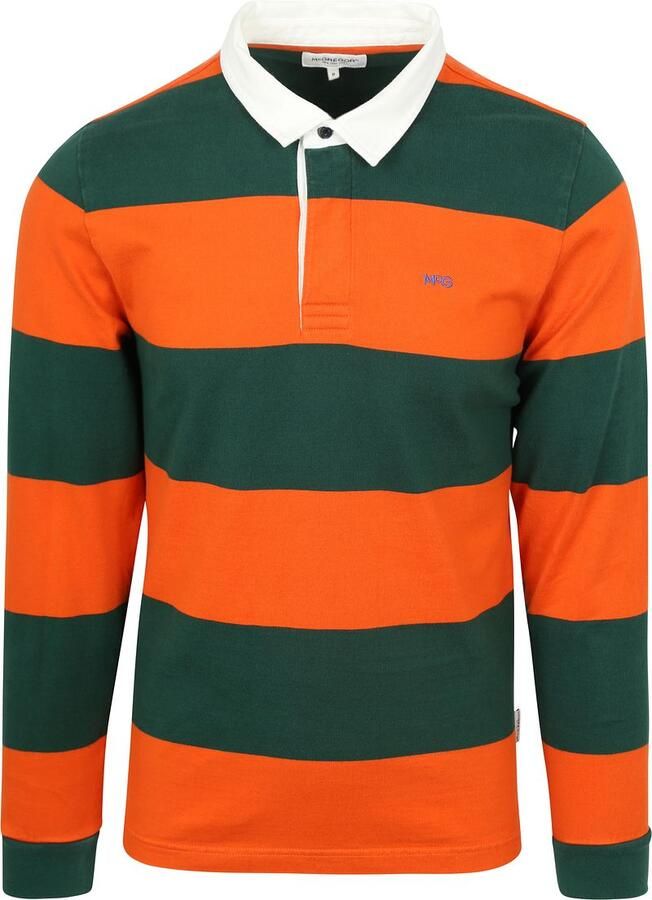 Mcgregor Sweater Rugbyshirt Streep Oranje Groen - Foto 4
