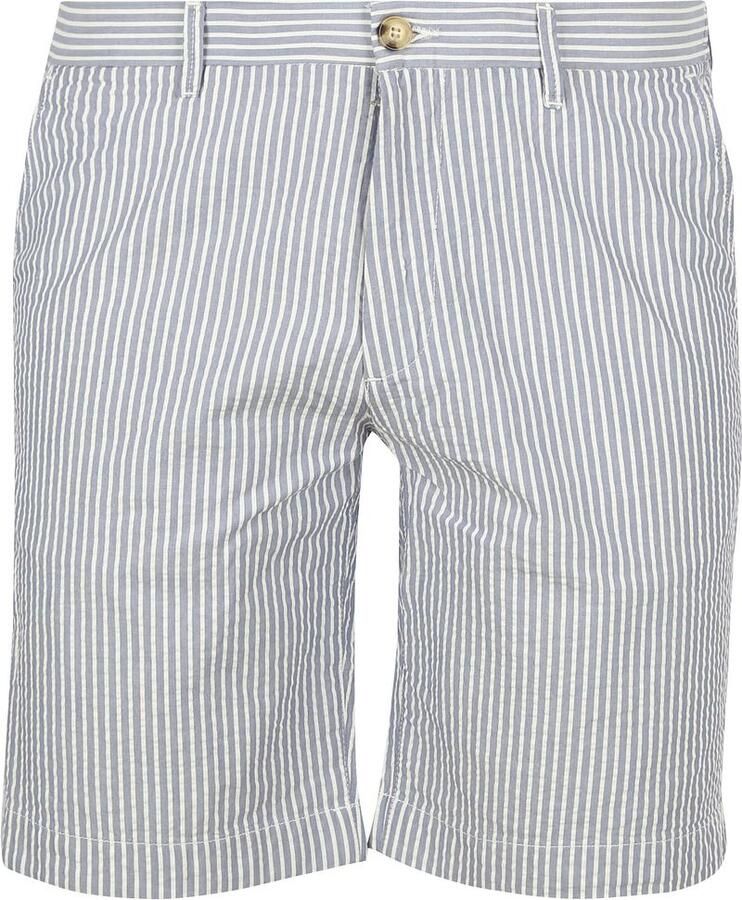 McGregor Shorts Striped Seersucker Medium Blue