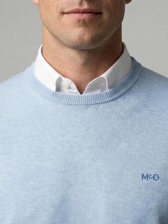 McGregor Trui Cotton Cashmere Powder Blauw - Foto 2