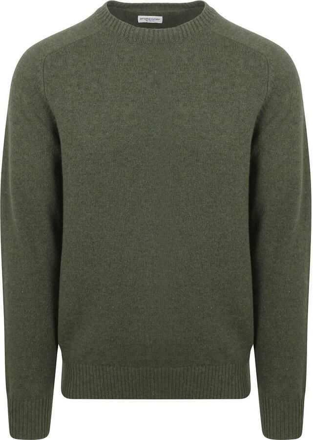 McGregor Trui Lamswol Melange Sage Groen
