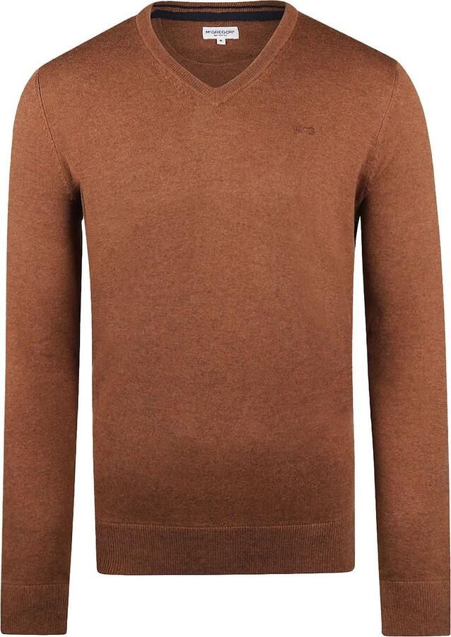 McGregor Trui Merino Blend V-Hals Chestnut Bruin
