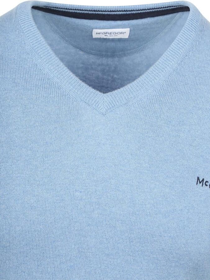 McGregor Trui Merino Blend V-Hals Ice Blauw - Foto 3