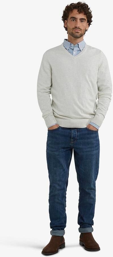 McGregor Trui Merino Blend V-Hals Off White - Foto 5