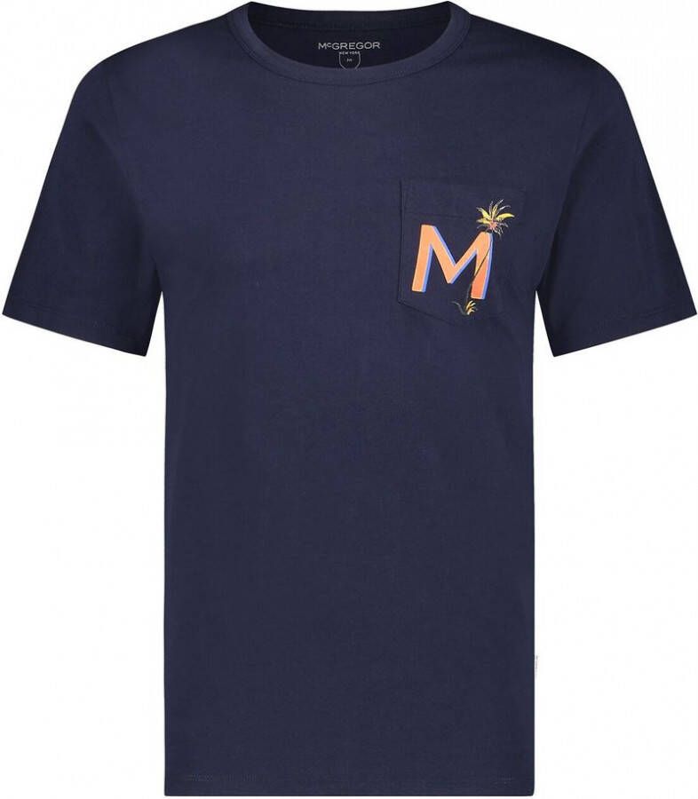 McGregor T-Shirt Pocket Logo Donkerblauw