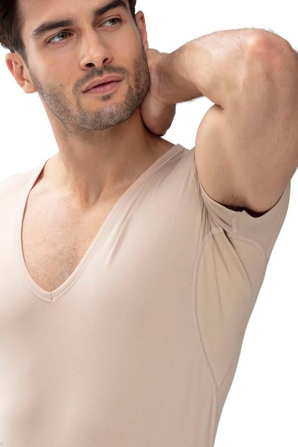 Mey Shirt voor eronder Dry Cotton Functional Korte mouw diepe V-hals single jersey met extra lange rug (1 stuk) - Foto 8