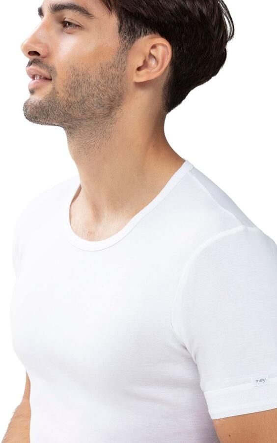 Mey T-shirt met geribde ronde hals model 'NOBLESSE' - Foto 4