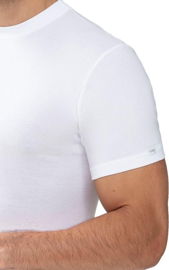 Mey Shirt voor eronder Noblesse zonder zijnaden fijnrib ronde halslijn korte mouw ademend - Foto 3