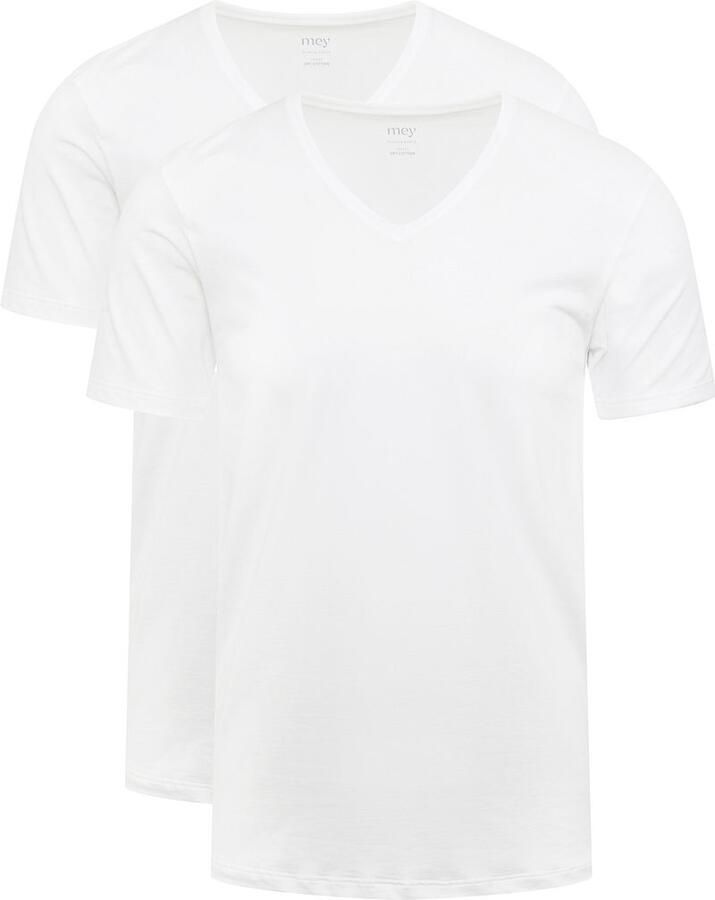 Mey Shirt voor eronder Dry Cotton met v-hals en halve mouwen - Foto 3