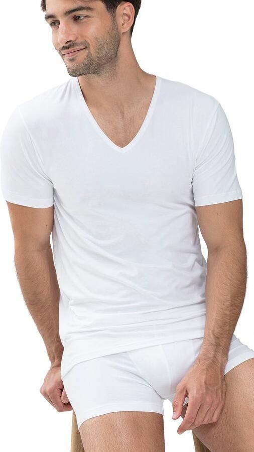 Mey Shirt voor eronder Dry Cotton met v-hals en halve mouwen - Foto 5