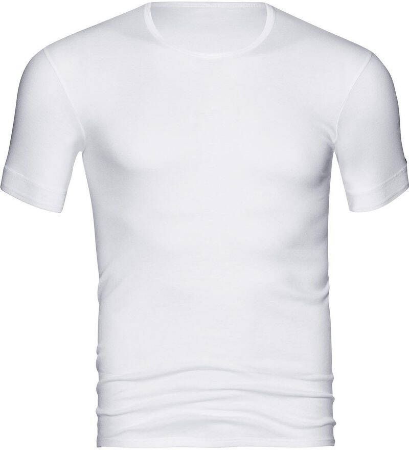 Mey T-shirt met geribde ronde hals model 'NOBLESSE'