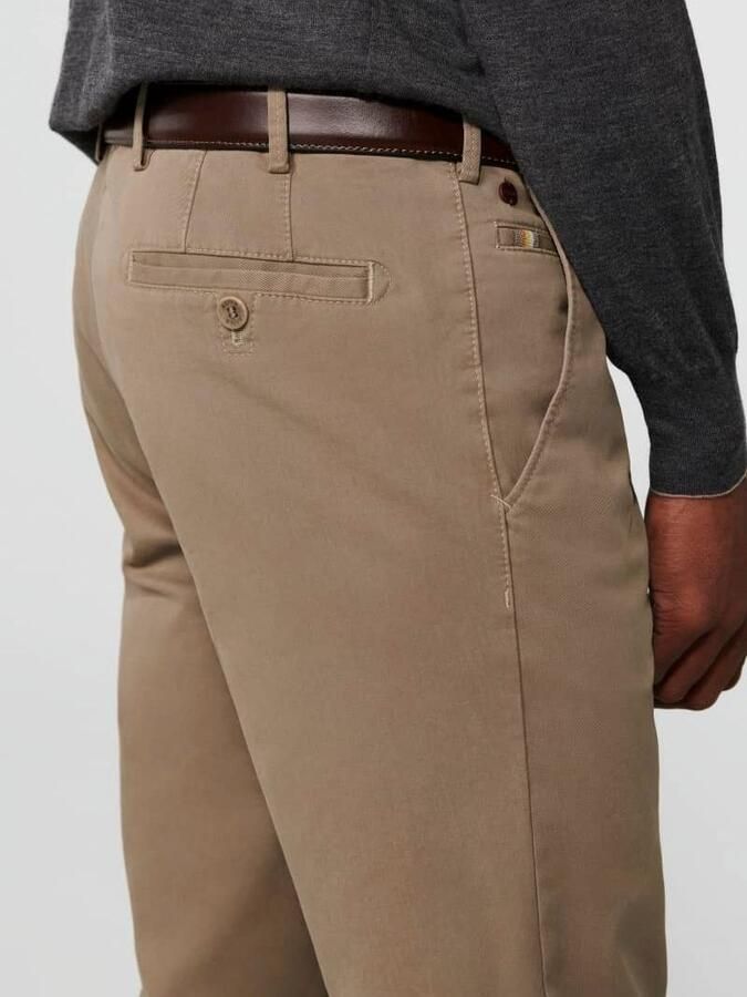 Meyer Beige Broek met Regular Fit en Hoogwaardige Afwerking Beige Heren - Foto 4