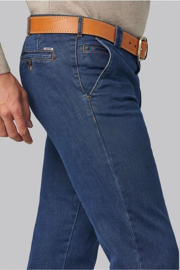 Meyer Blauwe Steen Regular Fit Jeans Blue Heren - Foto 2
