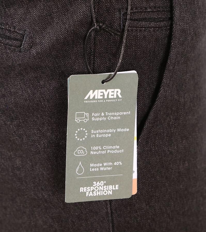 Meyer Chino Bonn Antraciet Melange