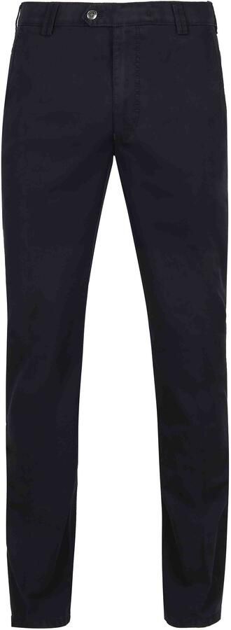 Meyer katoenen broek Bonn donkerblauw effen katoen - Foto 2