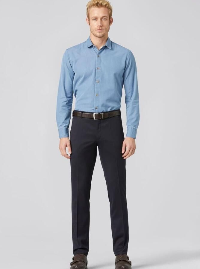 Meyer Chino Bonn Wol Blend Navy - Foto 2