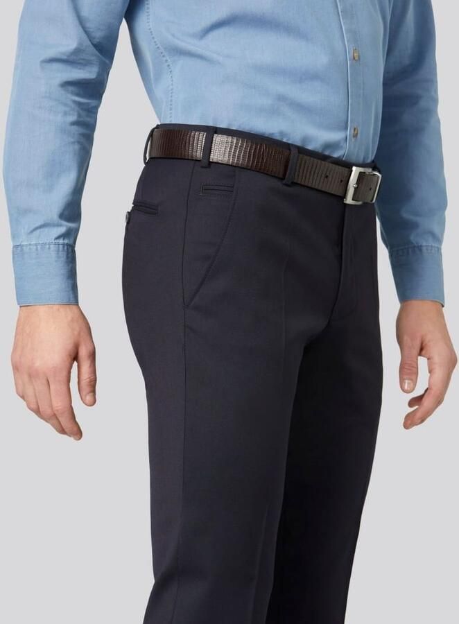Meyer Chino Bonn Wol Blend Navy - Foto 4