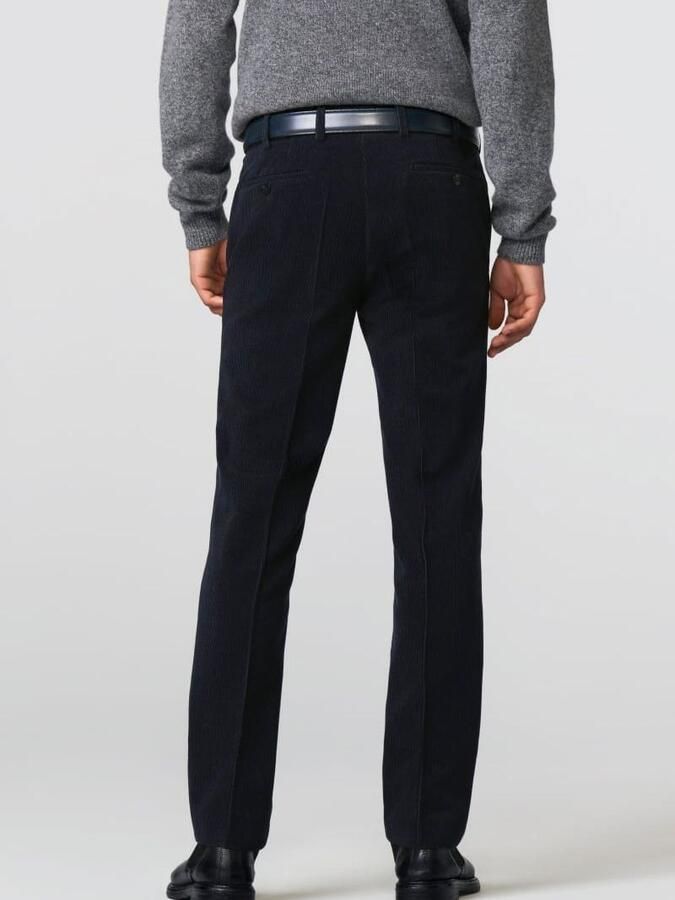 Meyer Chino Roma Wol Corduroy Navy - Foto 3