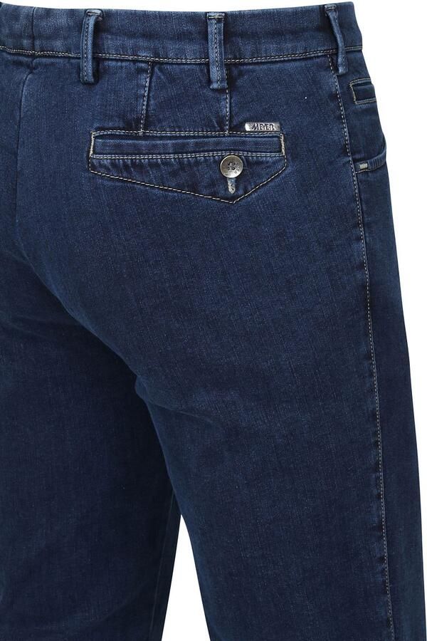 Meyer Blauwe Denim 5-Pocket Jeans Blue Heren - Foto 3