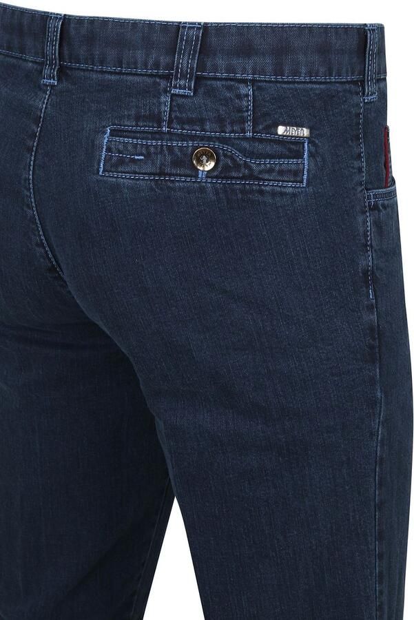 Meyer Donkerblauwe Denim 5-Pocket Jeans Blue Heren - Foto 5