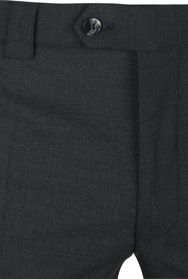 Meyer Pantalon Roma Wolmix Antraciet Zwart Heren