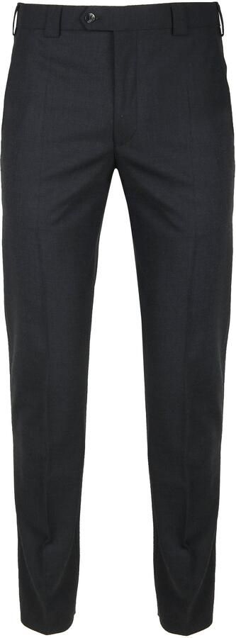 Meyer Pantalon Roma Wolmix Antraciet Zwart Heren