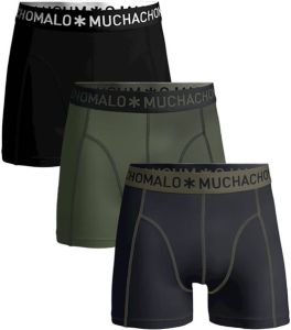 Muchachomalo Boxershorts 3-pack solide 186 Groen Heren