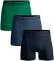 Muchachomalo Boxershorts 3-Pack Solid Groen Blauw 580 - Thumbnail 1