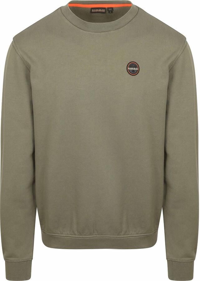 Napapijri Badge Sweater Olijfgroen