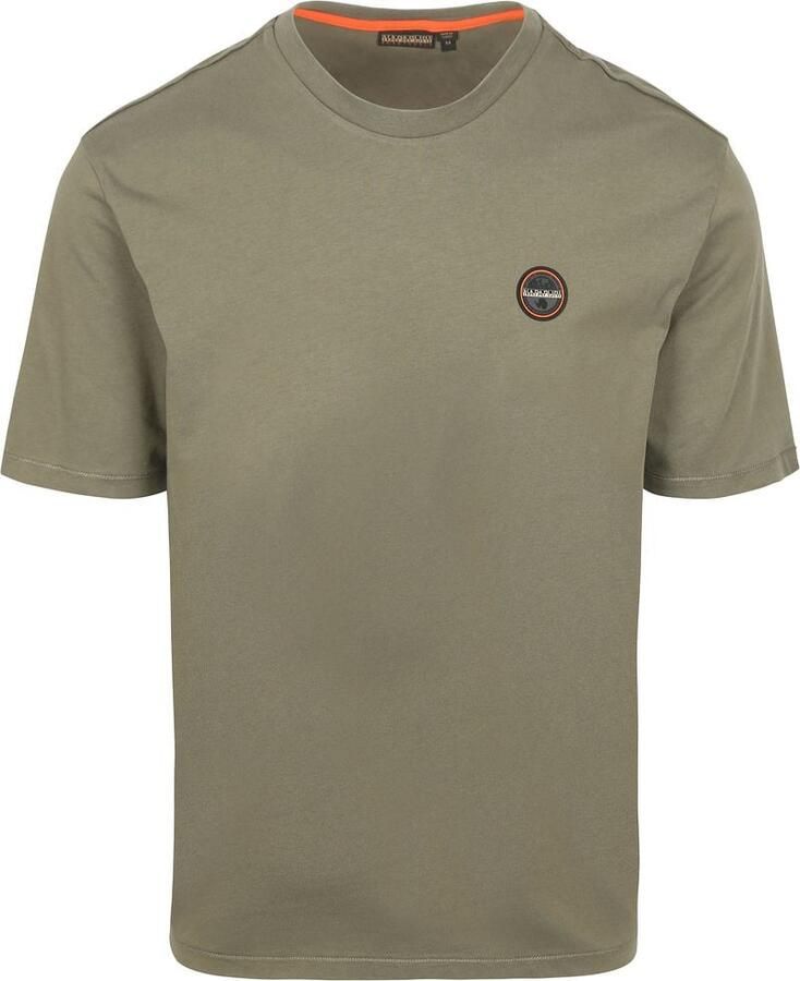 Napapijri Badge T-shirt Olijfgroen