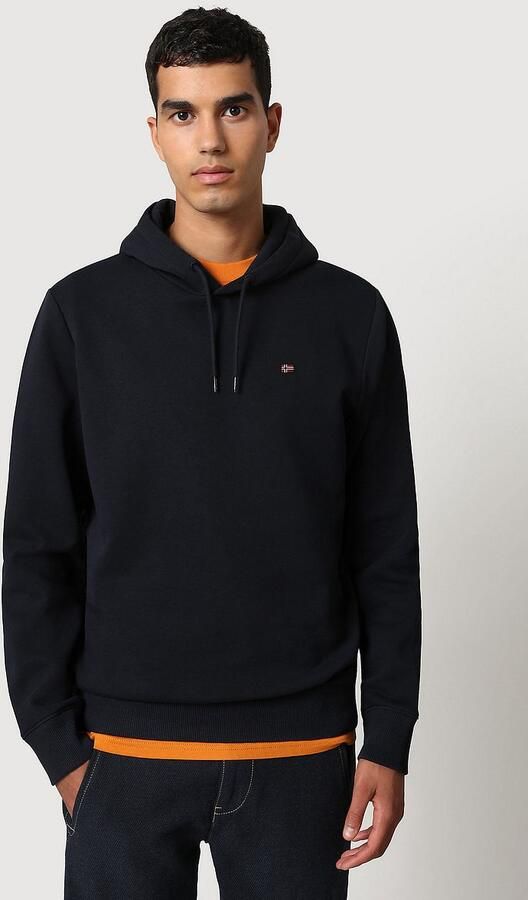Napapijri Stretch Katoenen Hoodie Sweater Herfst Winter Collectie Blue Heren - Foto 2