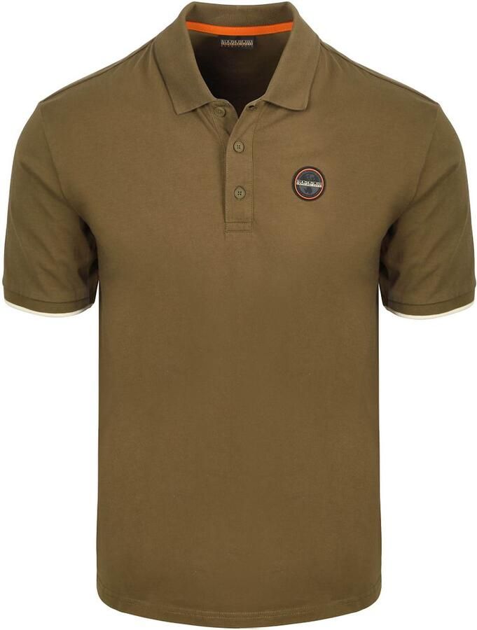 Napapijri E-Badge Polo Olijfgroen