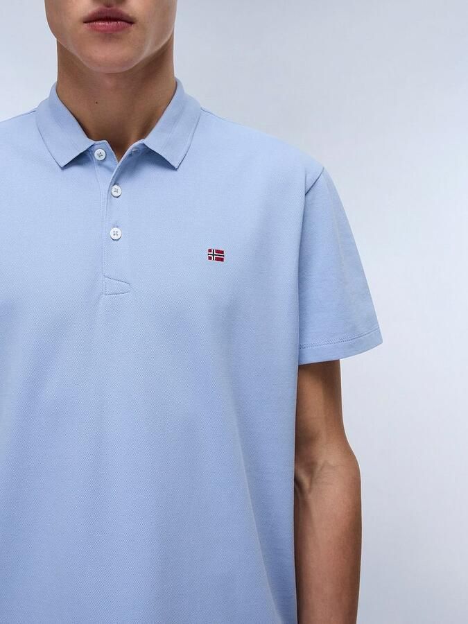 Napapijri Ealis Polo Chambray Blauw - Foto 4