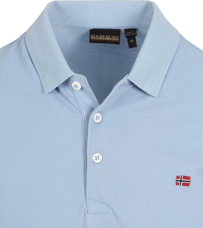 Napapijri Ealis Polo Chambray Blauw - Foto 2