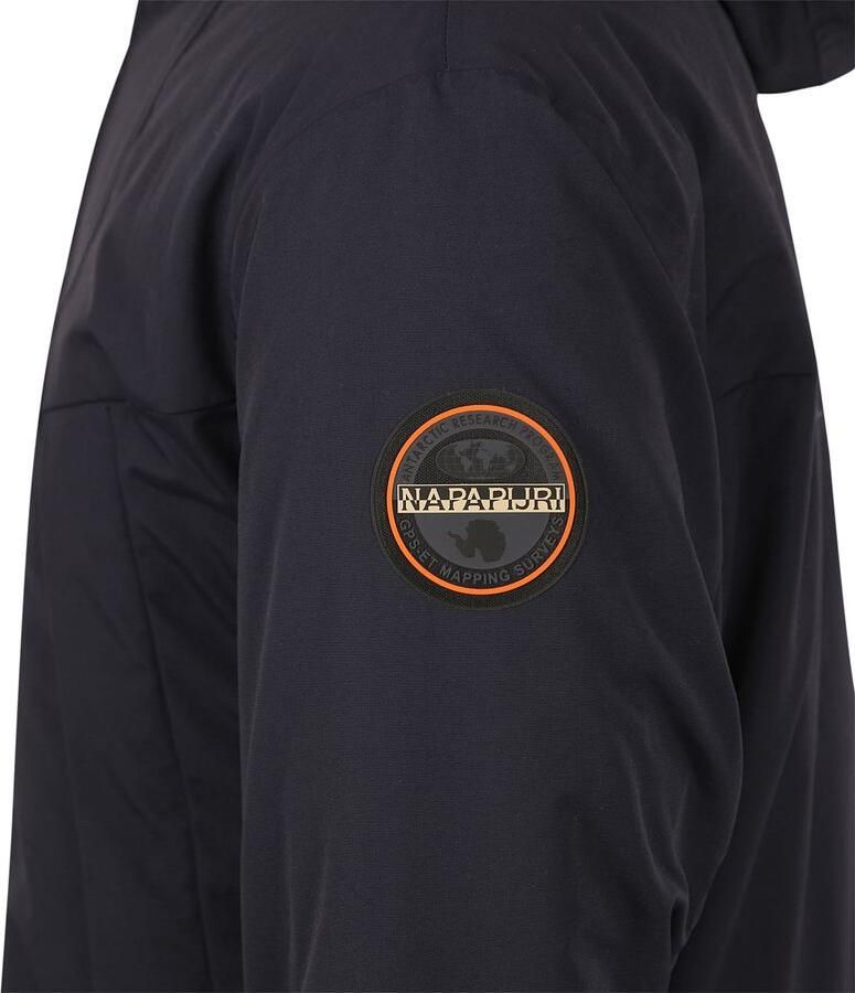 Napapijri Blauwe hoodie met stijlvolle applicaties Blue Heren - Foto 5