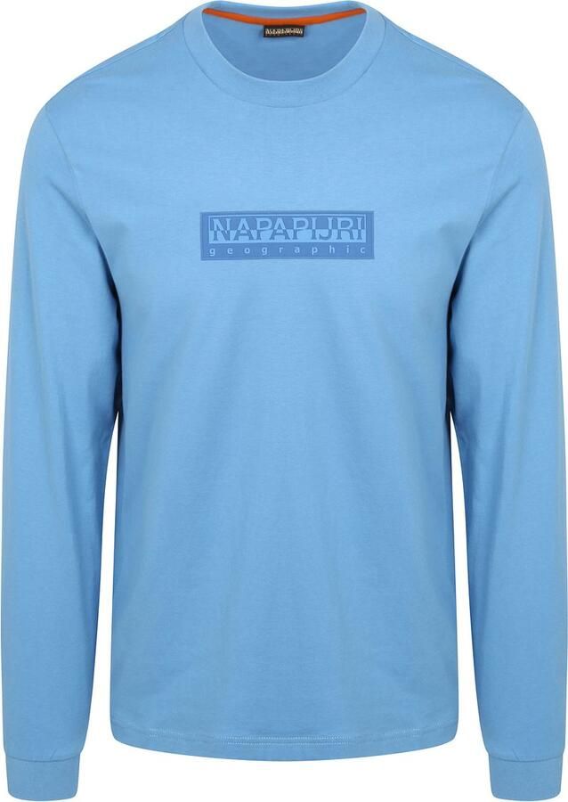 Napapijri Longsleeve T-shirt Logo Blauw